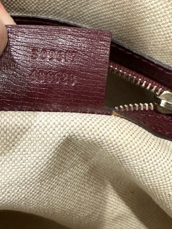 Gucci Heart Print Dome Satchel – Burgundy Leather Trim - Picture 15 of 15